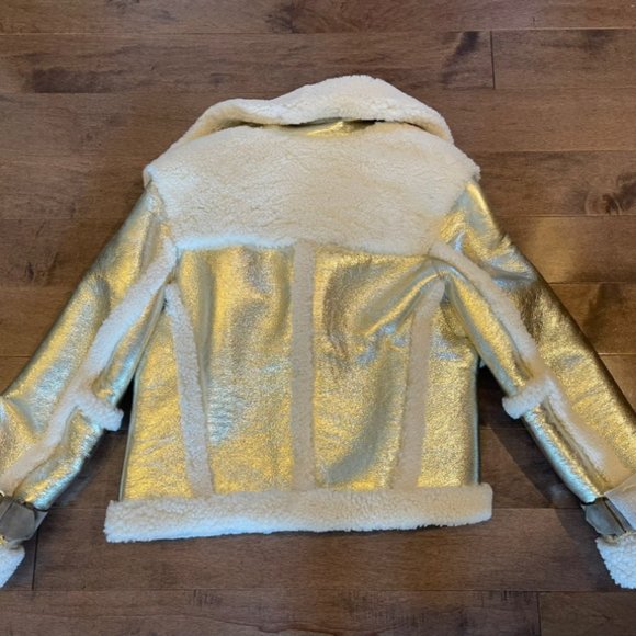 All Saints Farley Metallic Sheatling Jacket - Picture 2 of 6